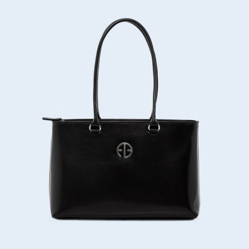 Leather women's handbag - ADAM BARON Home 03 black