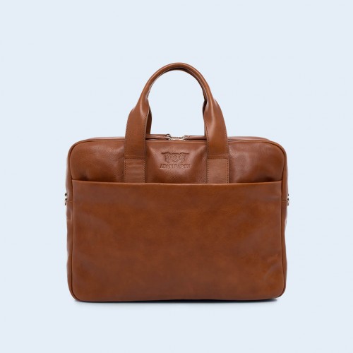 Leather business briefcase- Nonconformist Sharp2 Bag cognac