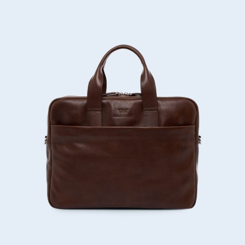 Leather business briefcase- Nonconformist Sharp1 Bag brown