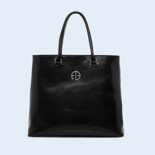 Leather women's handbag - ADAM BARON Home 04 black