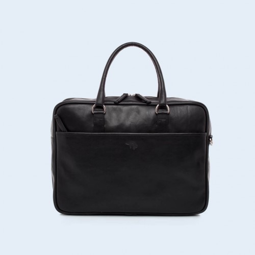 Leather business briefcase- Nonconformist Due black