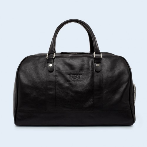 Leather travel bag - Verity Weekend black