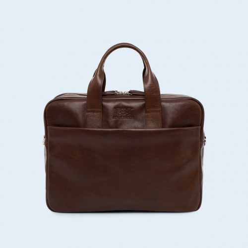 Leather business briefcase- Nonconformist Sharp2 Bag brown