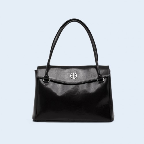 Leather women's handbag - ADAM BARON Home 01 midi black