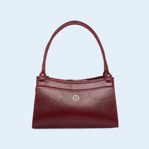 Women's leather handbag - ADAM BARON Home 06 burgundy