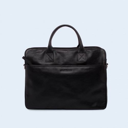 Leather business briefcase- Nonconformist Tre black