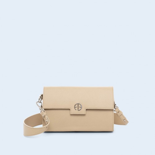 Leather bag - Verity mini crossbody beige