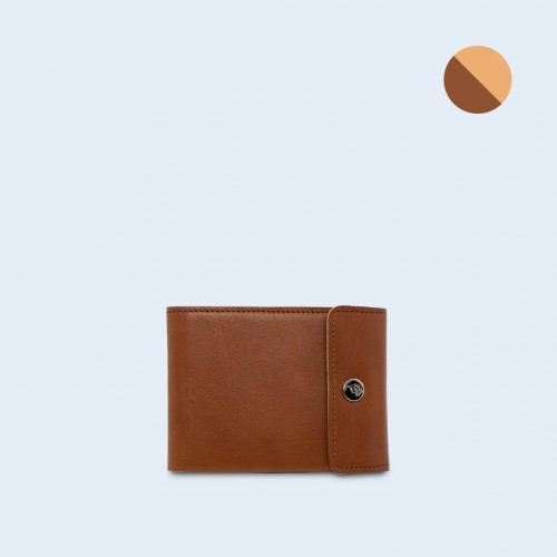 Men's leather wallet - SLOW Coin Wallet cognac/camel