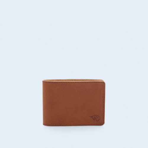 Skórzany portfel męski - SLOW Coin2 Wallet cognac