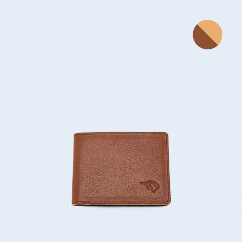Men's leather wallet - SLOW Slim Wallet cognac/camel