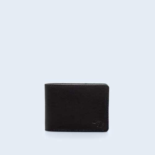 Skórzany portfel męski - SLOW Slim2 Wallet black